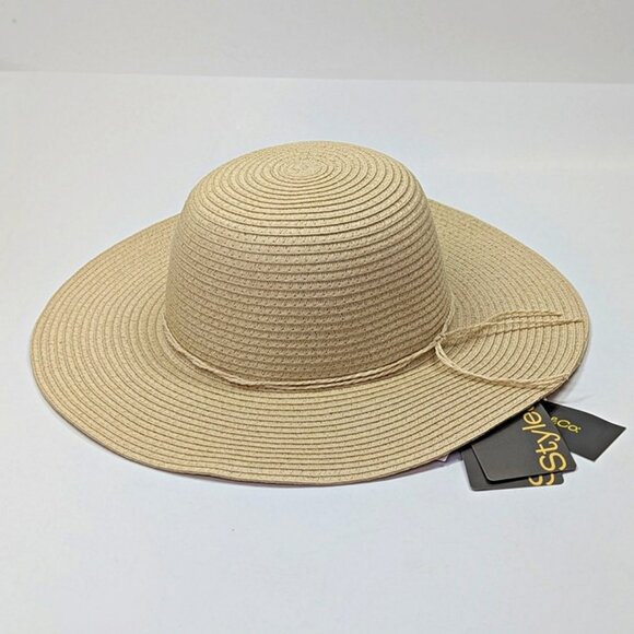 Style & Co Women's Packable Paper Floppy Hat Natural O/S (MSRP $39) - Picture 1 of 4